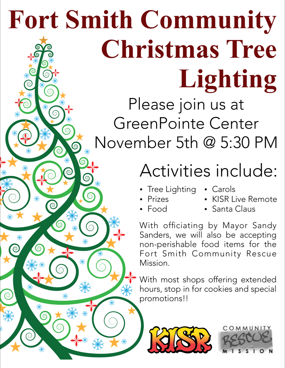 Fort Smith Community Christmas Tree Lighting Things to do in Fort Smith